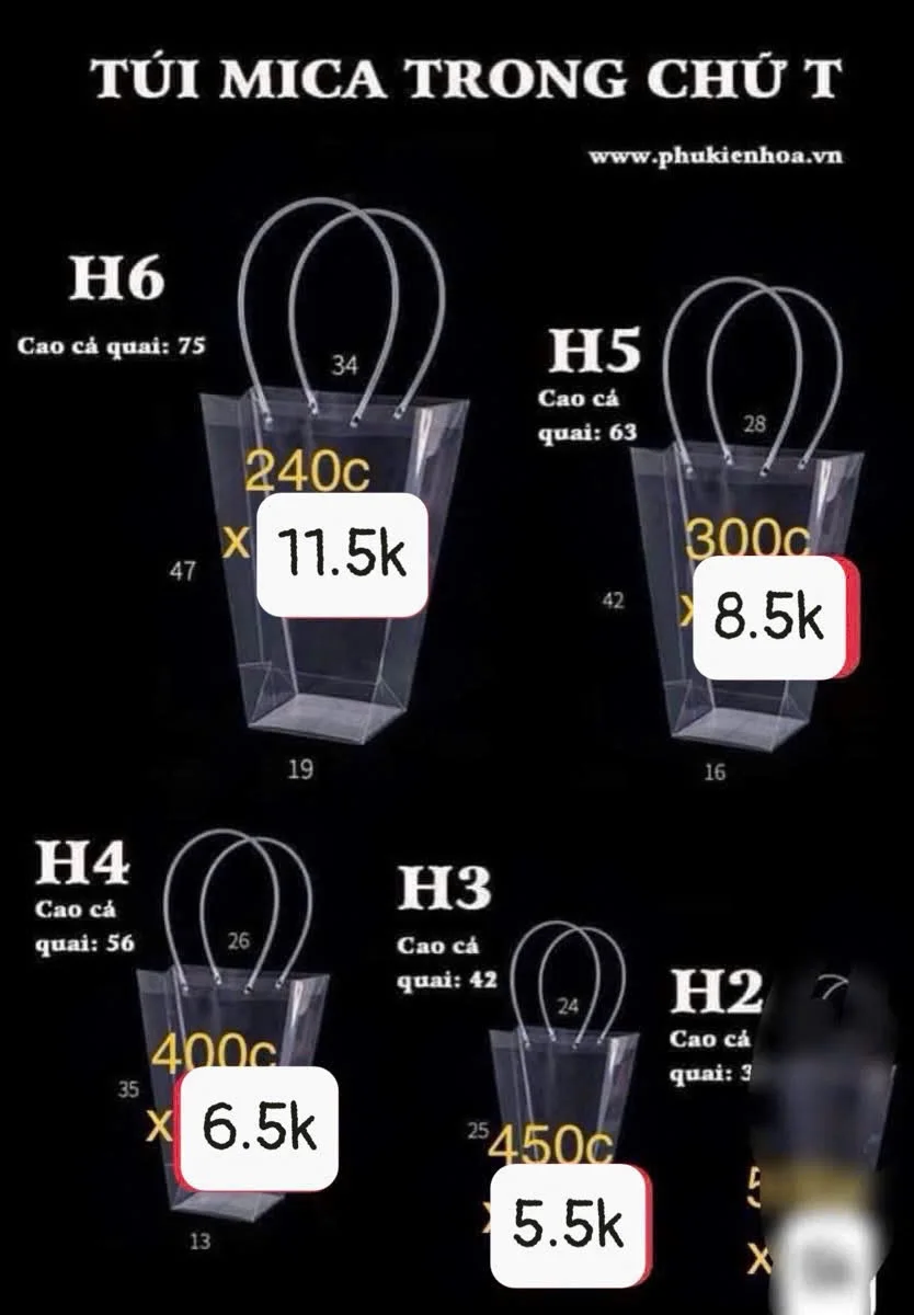 10 chiếc túi meka túi H3