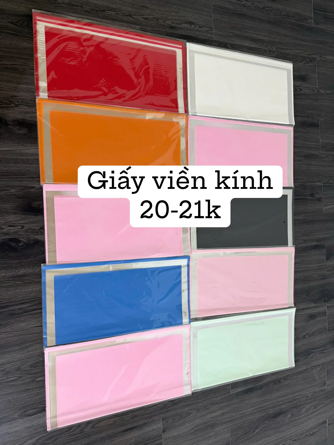 Xấp 20 tờ/ Giấy Viền Kính