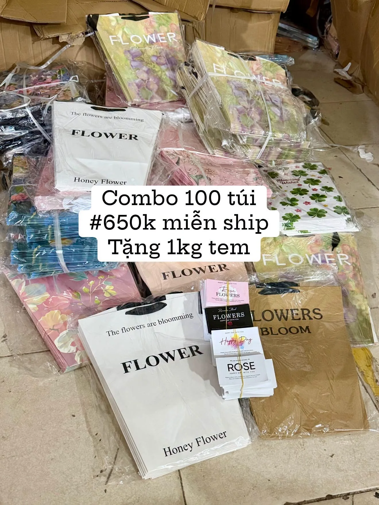 Freeship/ Combo 100 chiếc túi mix