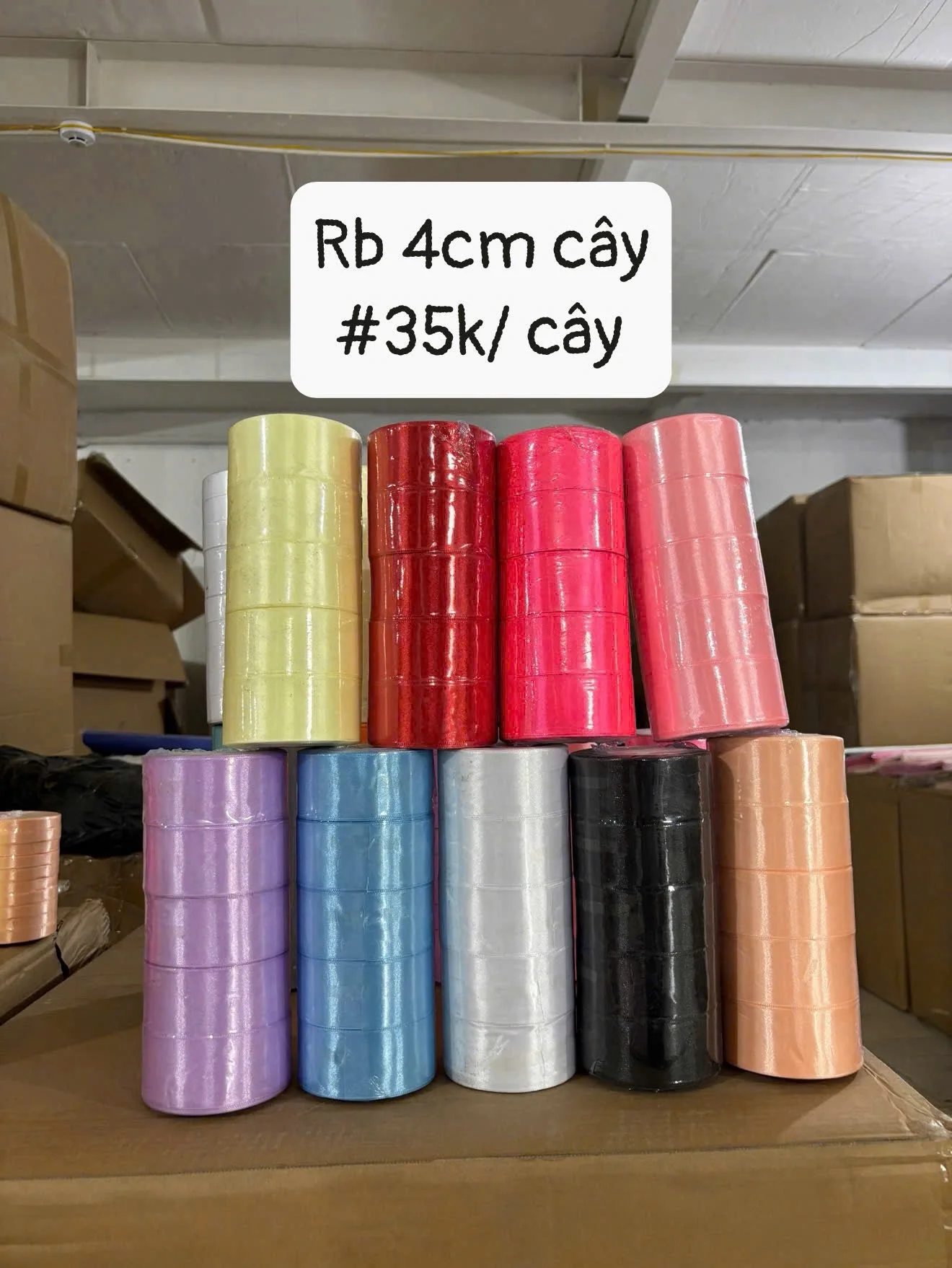 Ruy băng cây 4cm/ 5 cuộn