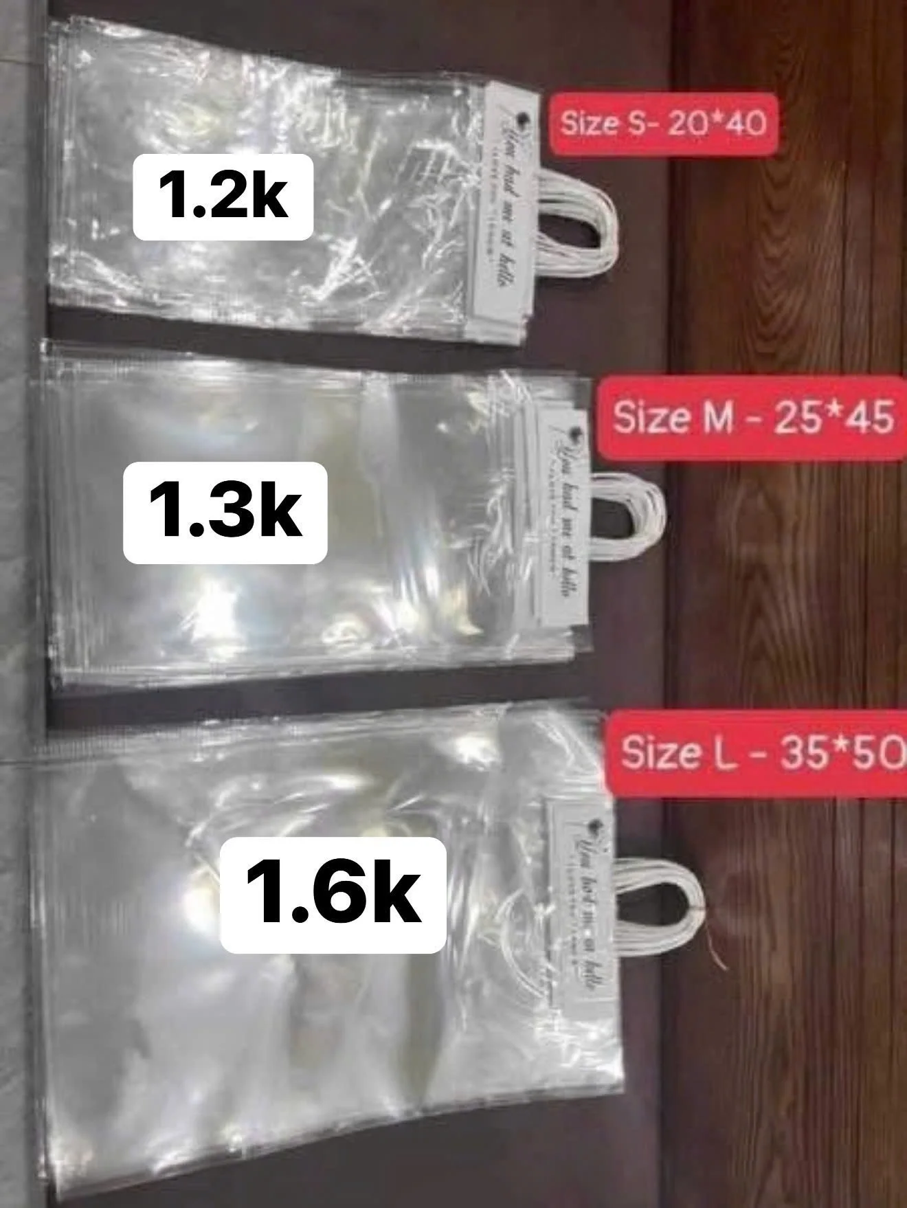 10c túi trong size L