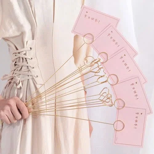 set 10 chiếc kẹp thiệp Vàng