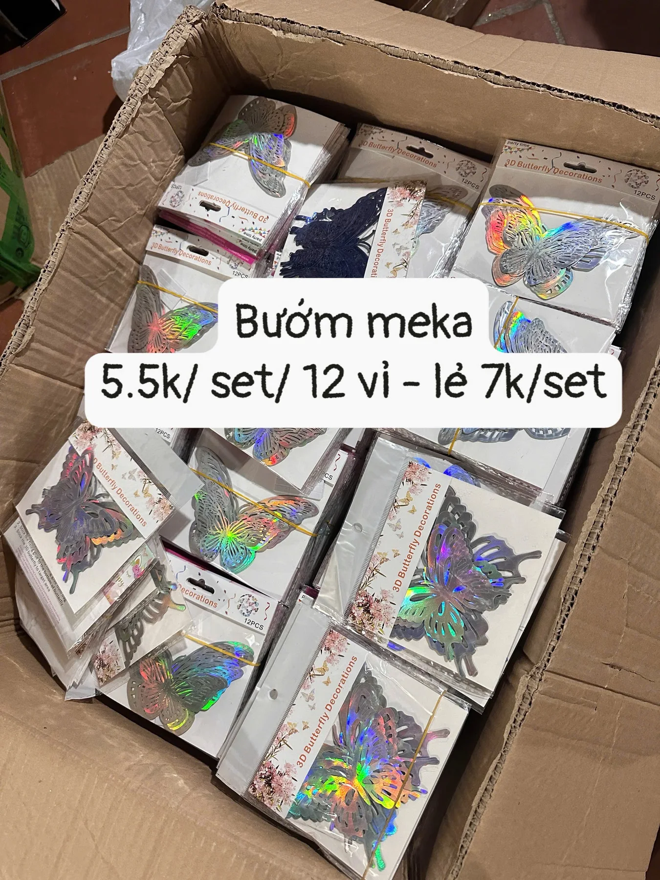 Set 12 bướm meka